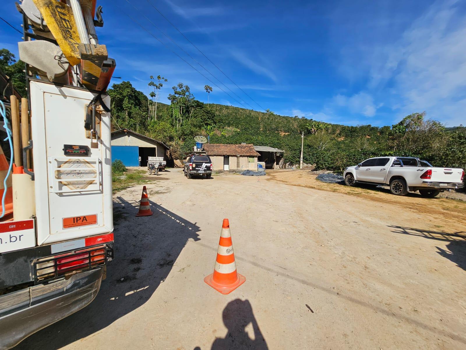 Operação do Deic e EDP flagra secadora de café furtando energia elétrica Brejetuba