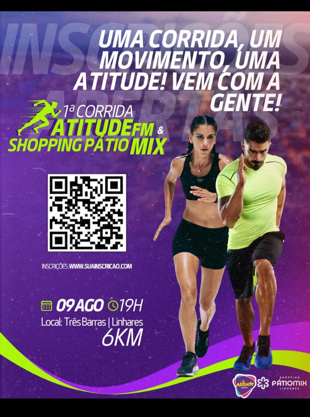 Corrida da Atitude FM: Tiago Oliveira será atração musical no evento.