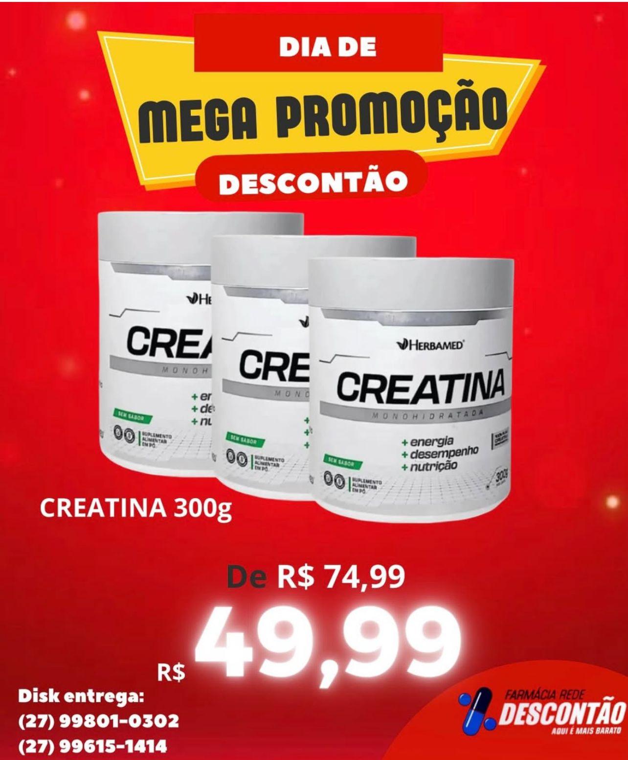 Rede Descontão: Creatina entra em promoção.