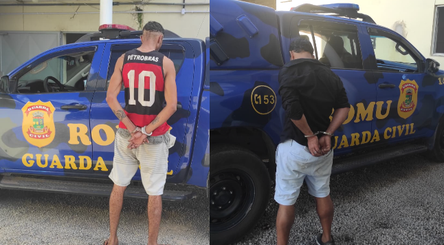 Guarda Civil de Linhares prende dois homens na manhã dessa quarta-feira.
