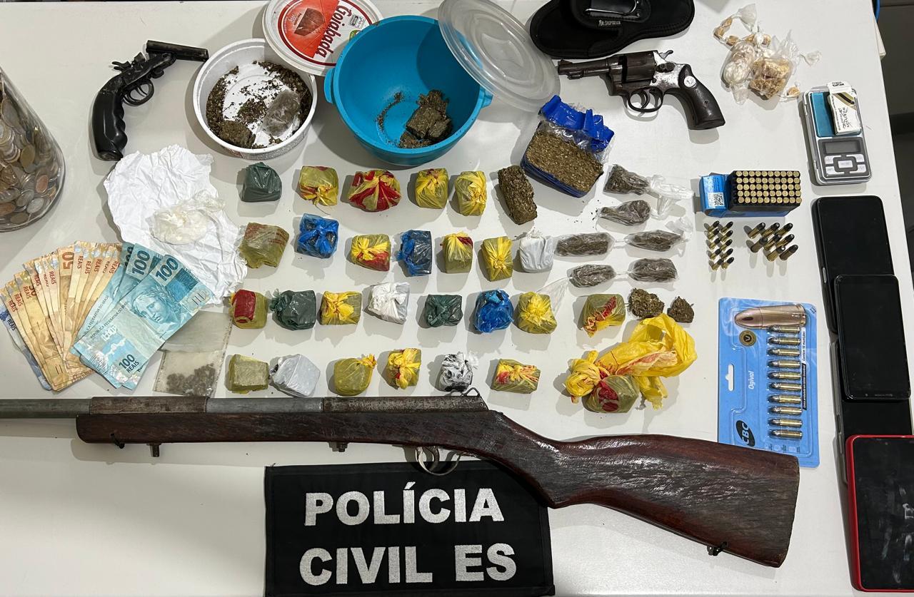 Polícia Civil prende casal em operação contra o tráfico de drogas em Rio Bananal.