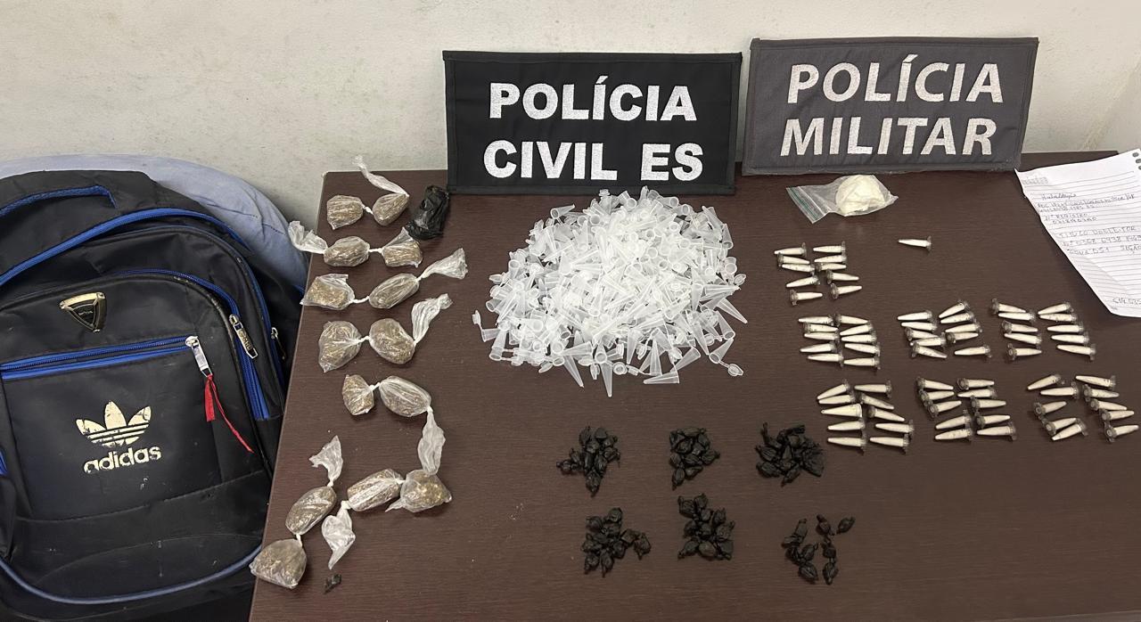 Mulheres presas no tráfico de drogas em Rio Bananal.