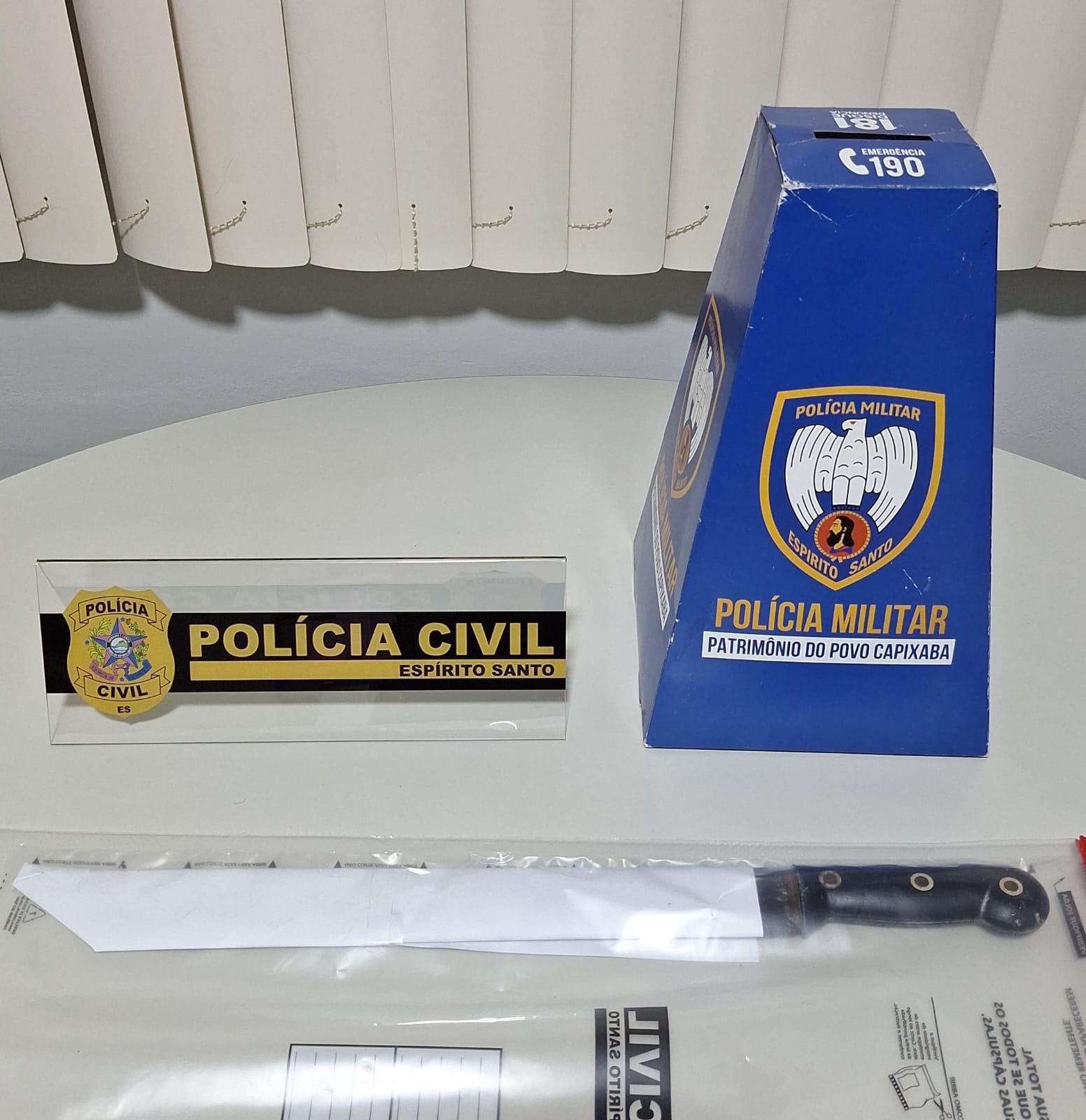 Polícias Civil e Militar prendem em flagrante dois irmãos suspeitos de matar homem com golpes de facão em Marilândia