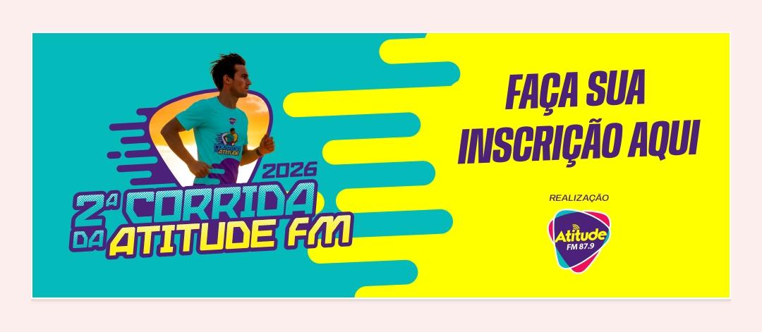 Segunda Corrida da Atitude FM terá troféus, medalhas, e premiação em dinheiro.