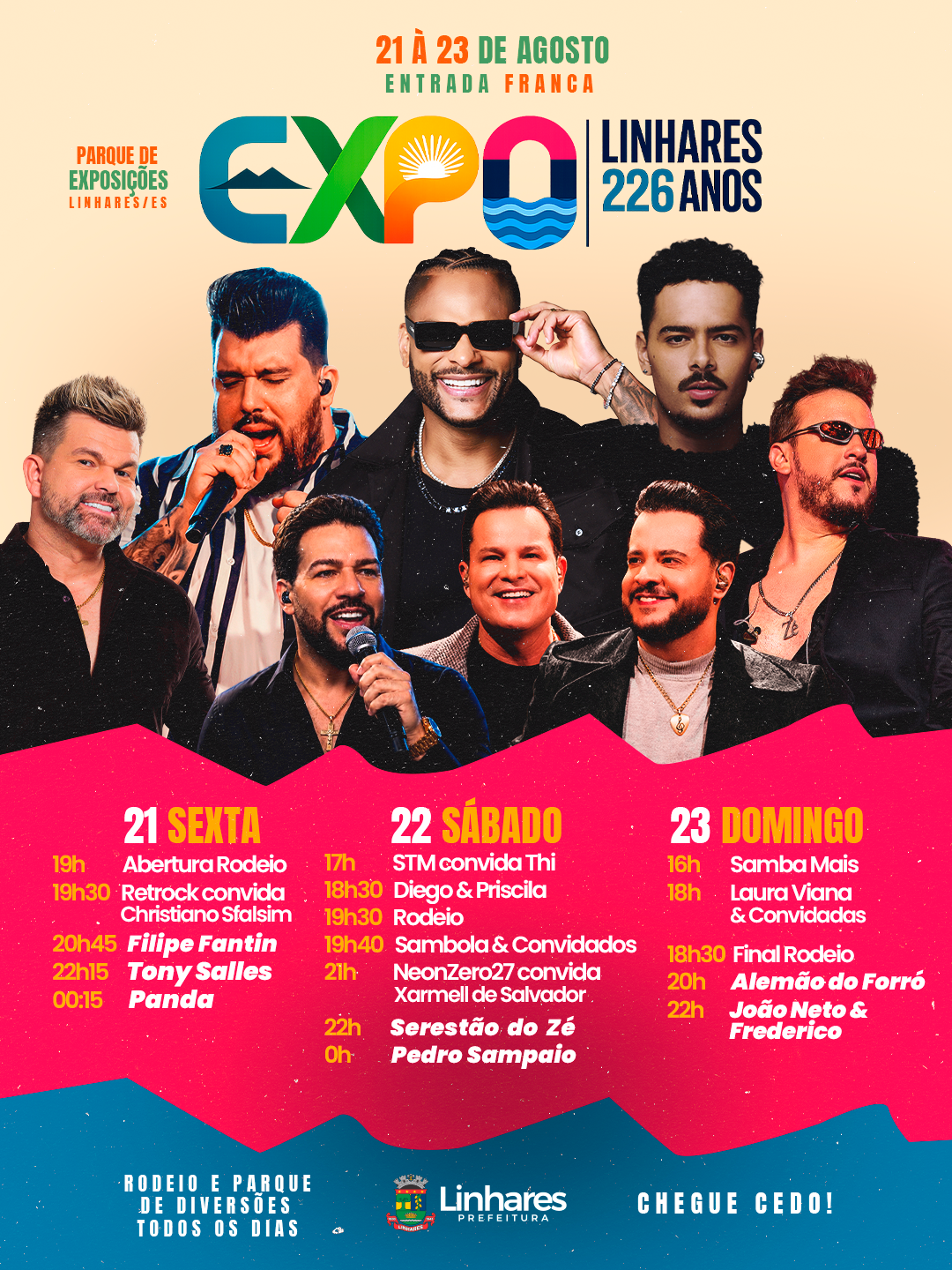 Aniversário de Linhares: confira a programação do aniversário de 226 da cidade.